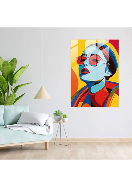 Andy Warhol Duvar Dekorasyonu - Cesur Çizgilerle Minimalist Portre - Cam Tablo Minimalist Andy Warhol fiyatları