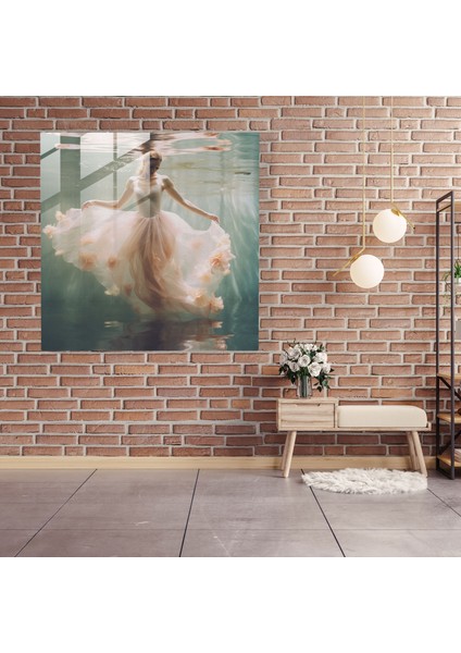 Balerin Rüyalı Cam Tablo - Balerin Zarafet Cam Tablo Pastel Renkli Fotoğraf fiyatları