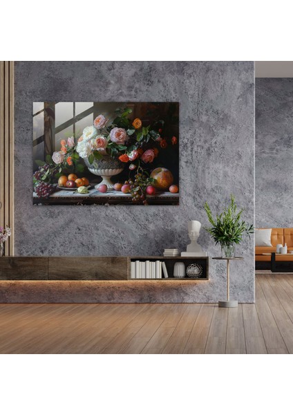 Klasik Modern Sanat - Kanvas Tablo Cam Tablo Natürmort Modern Sanat modelleri