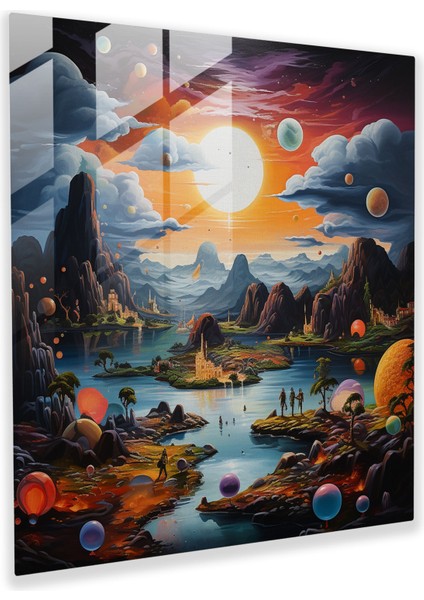 Anadolu Mistik Cam Tablo - Anadolu Canlı Renkler Cam Tablo Mistik