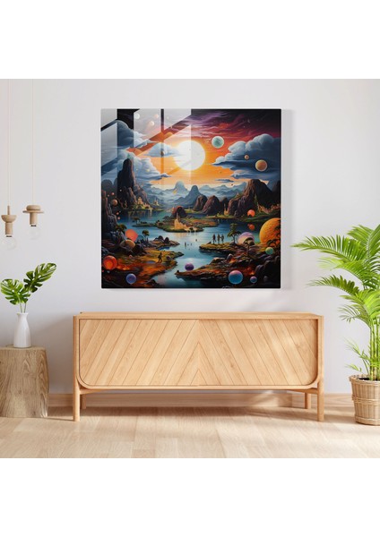 Anadolu Mistik Cam Tablo - Anadolu Canlı Renkler Cam Tablo Mistik modelleri