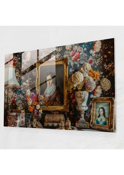 Barok Tarzı Resimli Cam Tablo Sanatı - Barok Modern Sanat Cam Tablo Cam Duvar Sanatı
