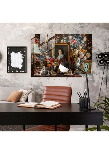 Barok Tarzı Resimli Cam Tablo Sanatı - Barok Modern Sanat Cam Tablo Cam Duvar Sanatı modelleri