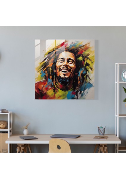Bob Marley Cam Tablo - Soyut Ifade Sanatı - Ev Dekorasyonu Duvar Dekorasyonu fiyatları
