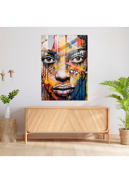 Basquiat Cam Tablo - Şehir Grafiti Cam Duvar Sanatı - Basquiat Cam Duvar Sanatı Duvar Dekorasyonu Ev Dekorasyonu fiyatları