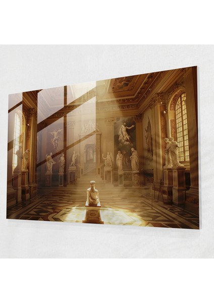 Klasik Duvar Dekorasyonu - Yunan Mitolojisi Cam Tablo - Ev Dekorasyonu Cam Sanatı