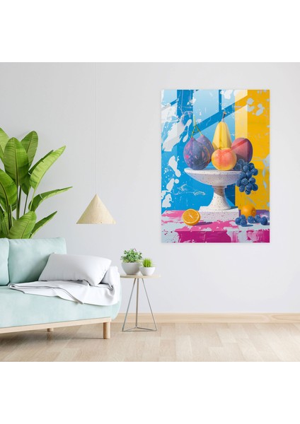 Pop Art Still Life Cam Tablo - Klasik+Popart Ev Dekorasyonu Klasizmi ve Pop Art Tarzını Birleştirin Cam Tablo modelleri