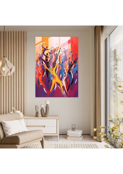 Afro Dans Cam Tablo - Afro Afro Temalı Modern Sanat Cam Duvar Sanatı modelleri