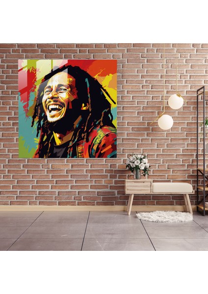 Bob Marley Cam Tablo Sanatı - Ev Dekorasyonu ve Modern Sanat modelleri