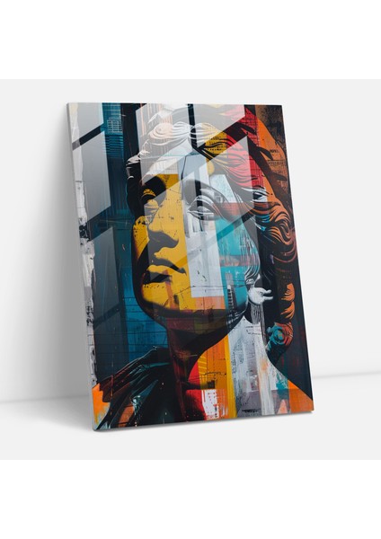 Klasikleşme ve Pop Art Modern Sanatı Buluşuyor - Klasikleşme ve Popart Cam Tablo Duvar Dekorasyonu Modern Sanat