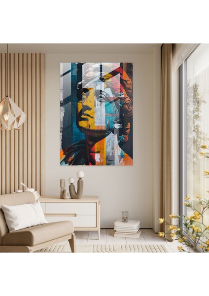 Klasikleşme ve Pop Art Modern Sanatı Buluşuyor - Klasikleşme ve Popart Cam Tablo Duvar Dekorasyonu Modern Sanat modelleri