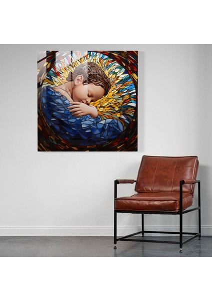 Huzurlu Doğmuş Cam Tablo - Doğmuş Vitray Mozaik Modern Sanat Cam Tablo fiyatları