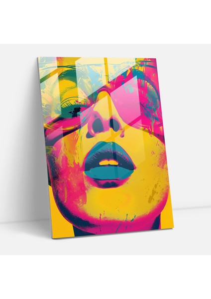 Andy Warhol Cam Tablo Sanatı - Canlı Renkler - Modern Sanat