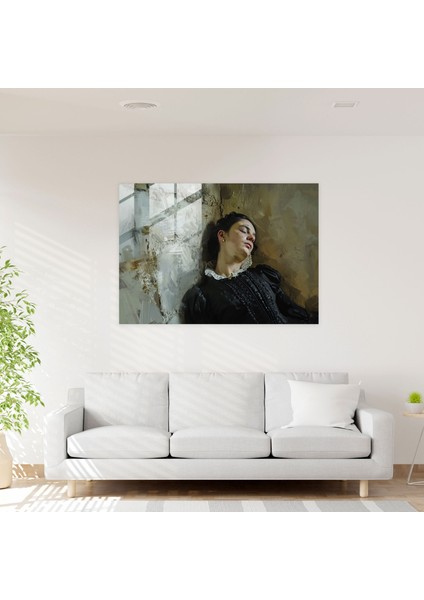 Caravaggio Tarzı Duvar Dekorasyonu - Yoğun Duygular Aşk ve Kayıp Kanvas Tablo fiyatları