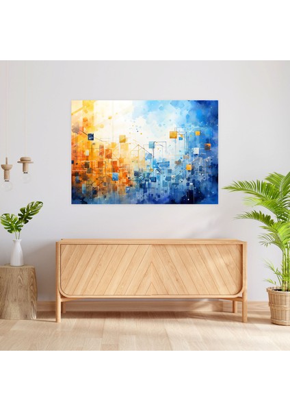 Blockchain Modern Sanat - Şeffaflık Cam Tablo Izlenimci Suluboya Resim modelleri