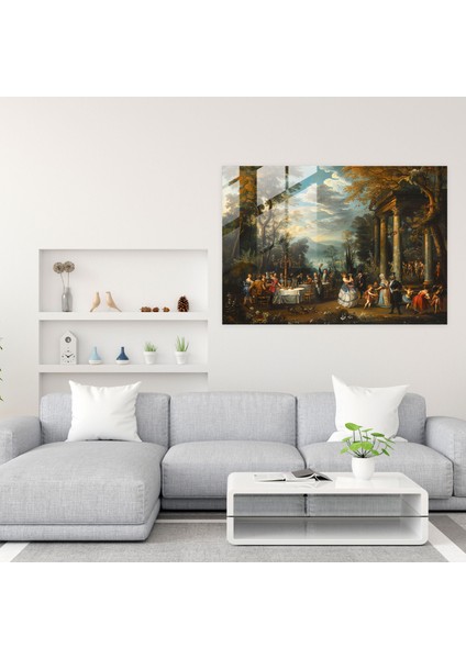 Barok Tarzı Resim Ev Dekorasyonu - Barok Modern Sanat Cam Tablo Ev Dekorasyonu modelleri