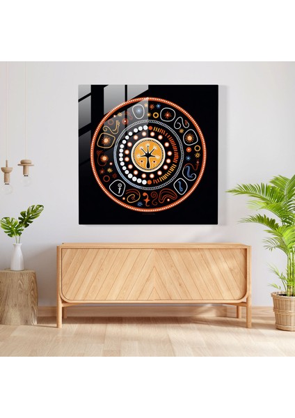 Bilgelik Dairesi Cam Tablo - Aborijinal Cam Tablo Modern Sanat Atalık Bilgeliği fiyatları