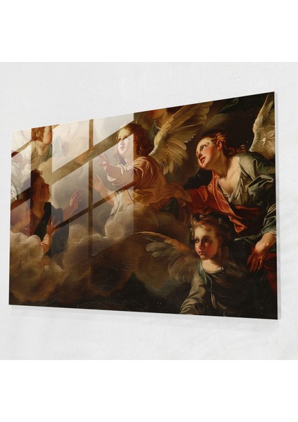 Barok Tarzı Resimli Cam Duvar Sanatı - Barok Barok Tarzı Resim Ev Dekorasyonu Duvar Dekorasyonu