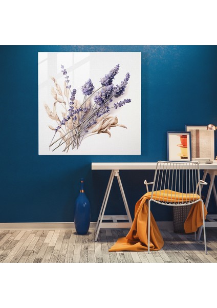 Kurutulmuş Çiçek Cam Tablo - Lavanta - Huzur Cam Tablo Kurutulmuş Çiçek modelleri