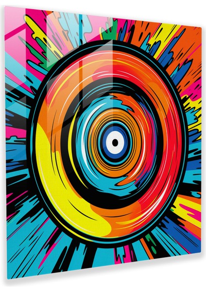 Efsane Retro Vibes Cam Tablo - Efsane Pop Art Ev Dekorasyonu Retro