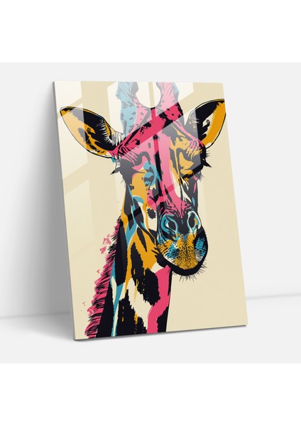 Andy Warhol'un Cam Tablosuyla Capcanlı Hayvan Illüstrasyonu - Andy Warhol Cam Tablo Ev Dekorasyonu Modern Sanat