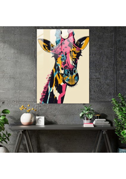 Andy Warhol'un Cam Tablosuyla Capcanlı Hayvan Illüstrasyonu - Andy Warhol Cam Tablo Ev Dekorasyonu Modern Sanat fiyatları