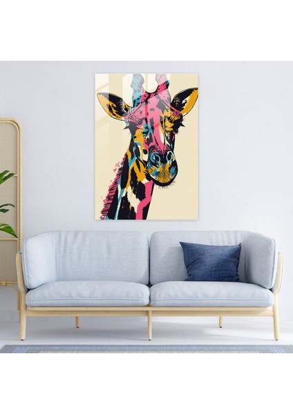 Andy Warhol'un Cam Tablosuyla Capcanlı Hayvan Illüstrasyonu - Andy Warhol Cam Tablo Ev Dekorasyonu Modern Sanat modelleri