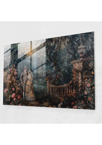 Barok Tarzı Resim Cam Duvar Sanatı - Modern Sanat Duvar Dekorasyonu Ev Dekorasyonu