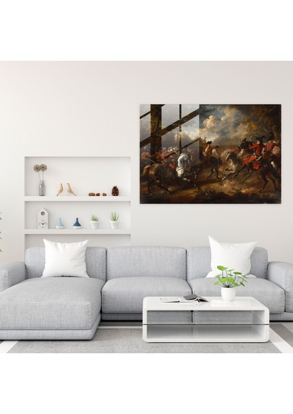 Dinamik Savaş Sahnesi Cam Sanatı - Barok Cam Duvar Sanatı Cam Sanatı Barok Tarzı Resim fiyatları