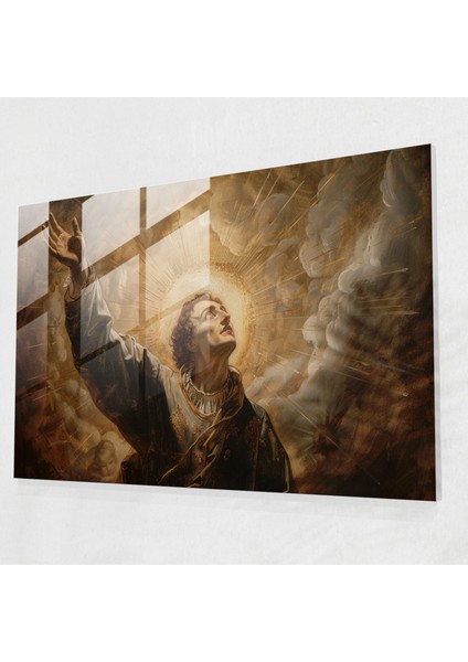 Aziz Portre Cam Sanatı - Barok Tarzı Resim Modern Sanat Cam Sanatı