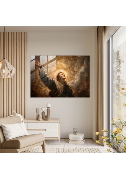 Aziz Portre Cam Sanatı - Barok Tarzı Resim Modern Sanat Cam Sanatı fiyatları