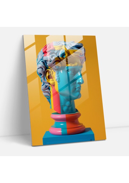 Klasik ve Pop Art Cam Tablo - Klasikizm+Popart Ev Dekorasyonu Cam Tablo Modern Sanat