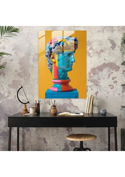 Klasik ve Pop Art Cam Tablo - Klasikizm+Popart Ev Dekorasyonu Cam Tablo Modern Sanat modelleri