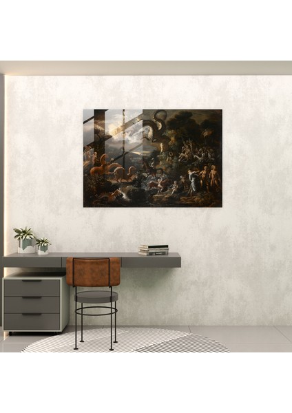 Klasik Ev Dekorasyonu - Klasik Ev Dekorasyonu Mistik Manzara Kanvas Tablo fiyatları