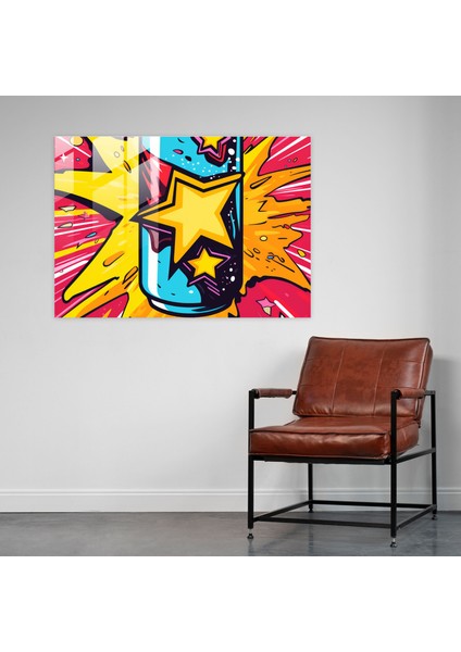 Pop Art Bira Bardağı Baskısı - Bira Cam Sanatı Cam Duvar Sanatı Modern Sanat fiyatları