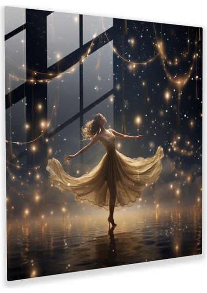 Balerin Cam Tablo - Rüya Gibi ve Büyüleyici Cam Duvar Sanatı - Ev Dekorasyonunda Balerin Cam Sanatı