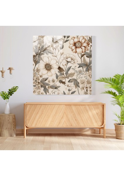 Bej Cam Tablo Duvar Dekorasyonu - Bej Nostalji Cam Sanatı Ev Dekorasyonu fiyatları