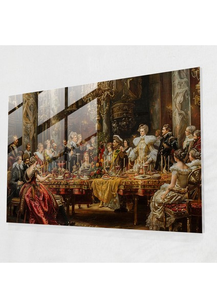 Barok Tarzı Resim Cam Tablosu - Barok Cam Tablo Cam Sanatı Duvar Dekorasyonu