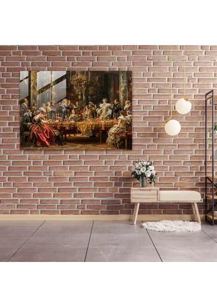 Barok Tarzı Resim Cam Tablosu - Barok Cam Tablo Cam Sanatı Duvar Dekorasyonu modelleri