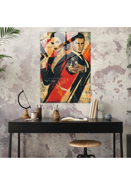 Retro Sinema Klasikçiliği Cam Tablo Sanatı - Klasikçilik ve Popart Modern Sanat Ev Dekorasyonu Popart ile Klasikçilik fiyatları