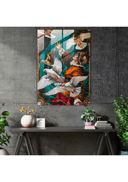 Klasizm Pop Sanat Cam Tablo - Klasizm ve Pop Sanatı Birleştir Modern Sanat Klasizmi Pop Sanatla Buluştur fiyatları