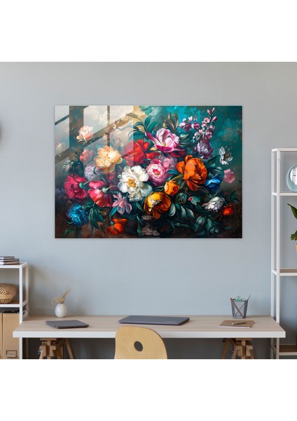 Barok Tarzı Resimli Cam Sanatı - Duvar Dekorasyonu Canlı Renkler Cam Sanatı modelleri