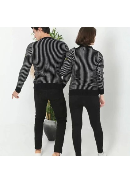 Erkek Bisiklet Yaka Yün Örmeli Triko Kazak Iyah