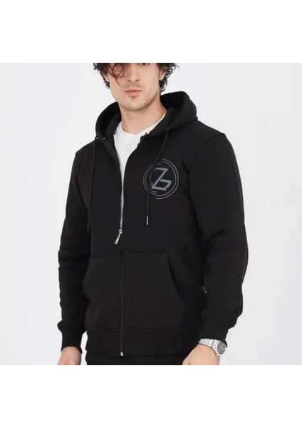 Erkek Kapüşonlu Baskılı Fermuarlı Hırka Iyah modelleri