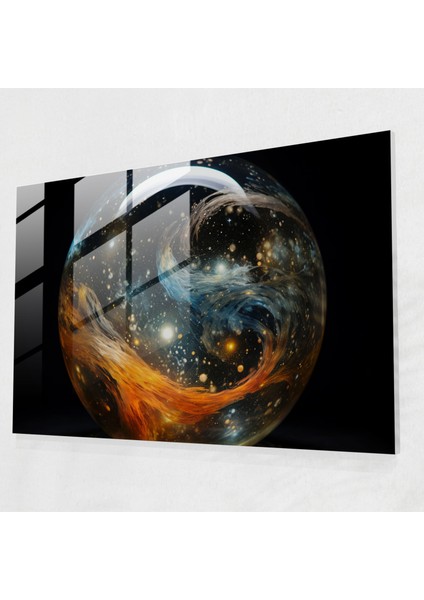 Kozmik Galaksi Cam Duvar Sanatı - Dünya Cam Sanatı Duvar Dekorasyonu Kozmik Bulutlar