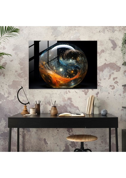 Kozmik Galaksi Cam Duvar Sanatı - Dünya Cam Sanatı Duvar Dekorasyonu Kozmik Bulutlar fiyatları