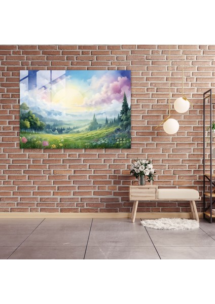 Dünya Cam Tablo - Modern Sanat Suluboya Resim modelleri