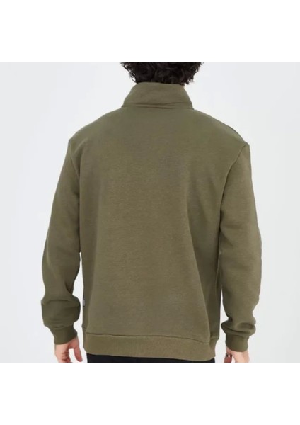 Erkek Yarım Fermuarlı Baskılı Weat Yeşil modelleri