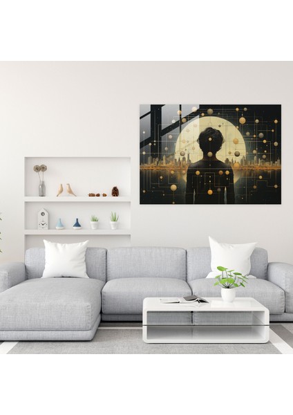 Jüpiter'in Geometrik Cam Duvar Sanatı - Dünya Cam Sanatı Modern Geometrik modelleri