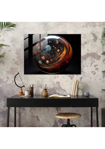 Derin Uzay Galaksi Cam Tablosu - Dünya Galaksi Derin Uzay Uzak Galaksiler modelleri